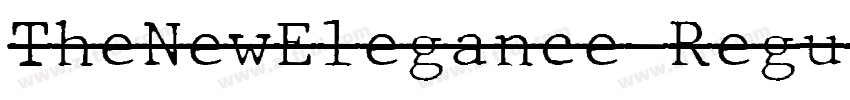 TheNewElegance Regul字体转换